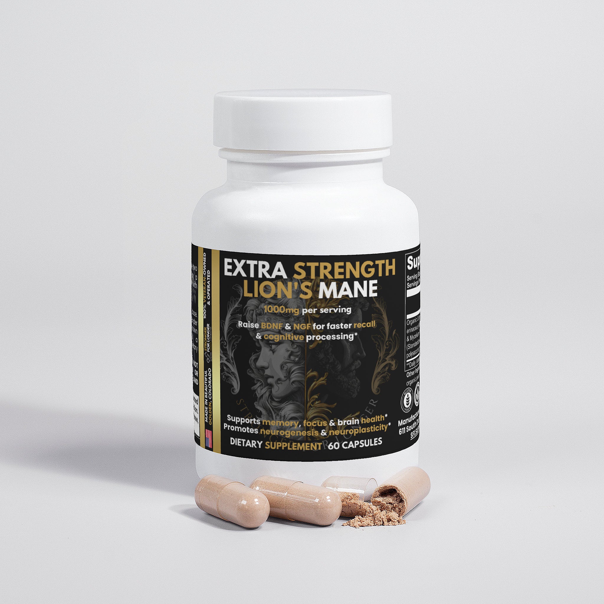 MindFuel Mushroom Nootropic Stack: 4-in-1 Daily Brain Optimizer