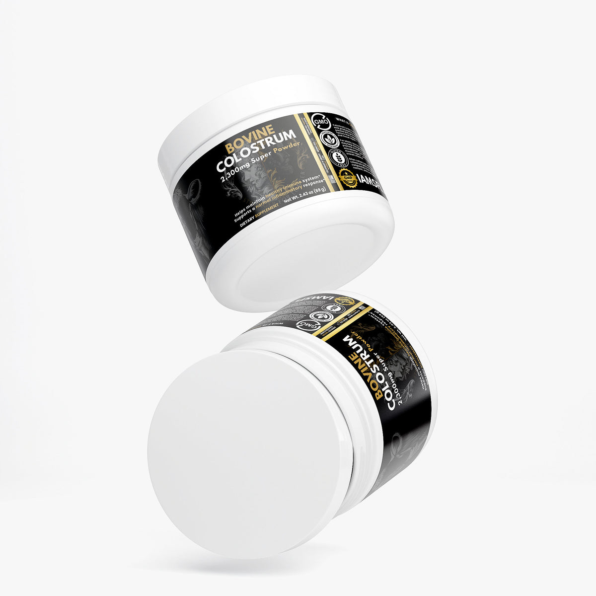 Pure Bovine Colostrum Powder: 2,300 mg per Serving with 25% IgG for Immune & Gut Support