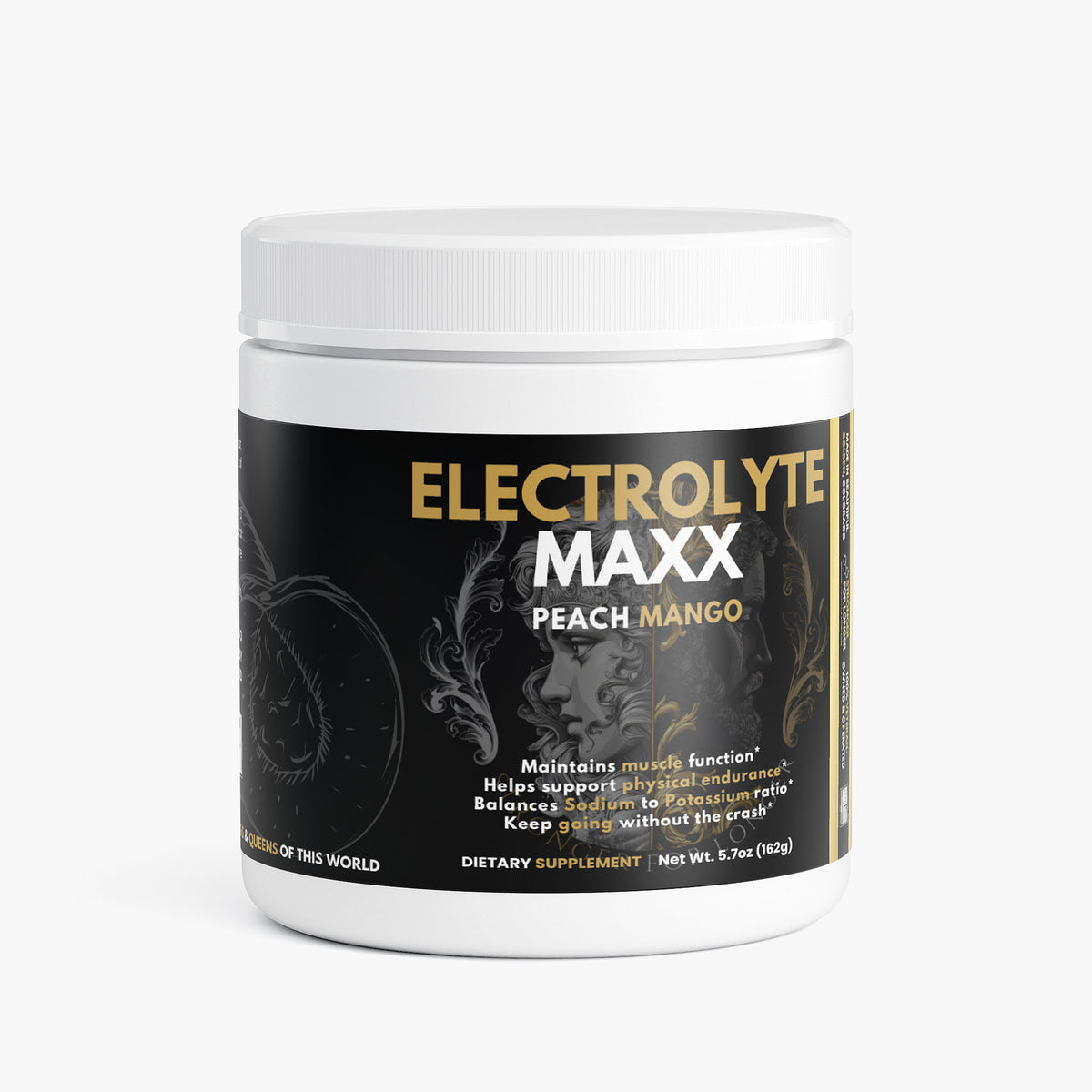Electrolyte Maxx: Peach Mango Sugar-Free, Caffeine-Free Electrolyte Drink Mix for Hydration Support