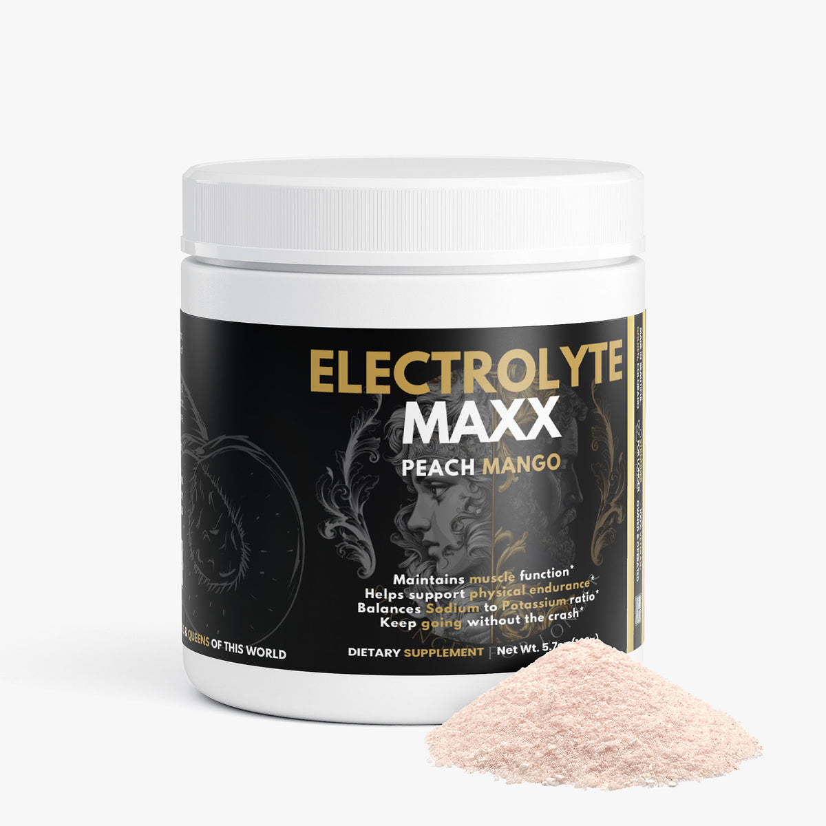 Electrolyte Maxx: Peach Mango Sugar-Free, Caffeine-Free Electrolyte Drink Mix for Hydration Support
