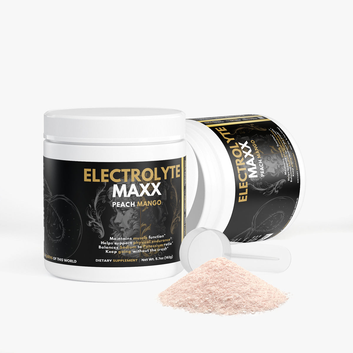Electrolyte Maxx: Peach Mango Sugar-Free, Caffeine-Free Electrolyte Drink Mix for Hydration Support