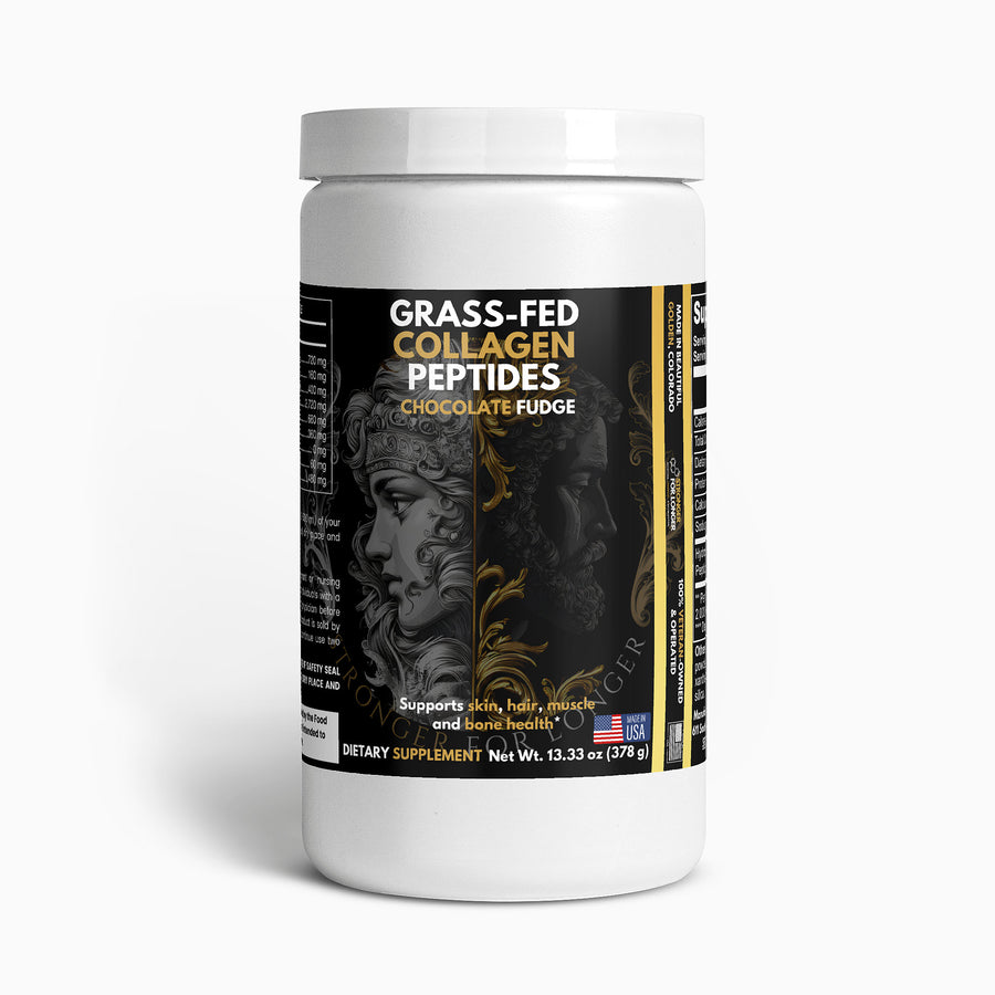 Grass-Fed Collagen Peptides: Chocolate Fudge Powder for Skin, Hair, Nail & Joint Support