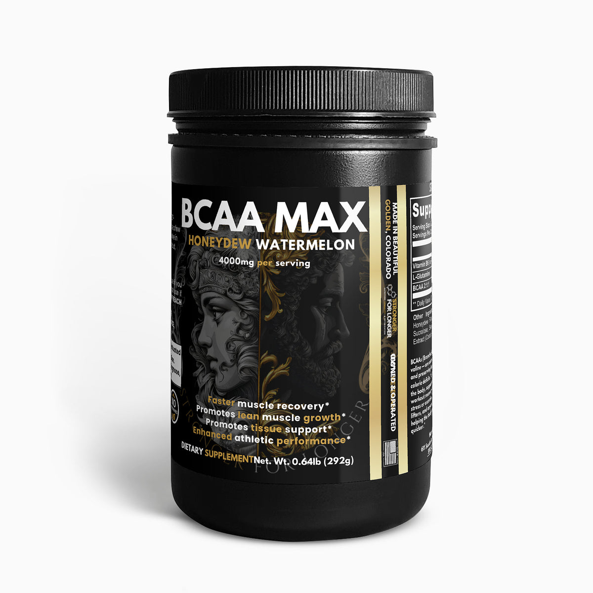 BCAA Max: Honeydew Watermelon Post-Workout Powder with 5,000 mg BCAAs & L-Glutamine