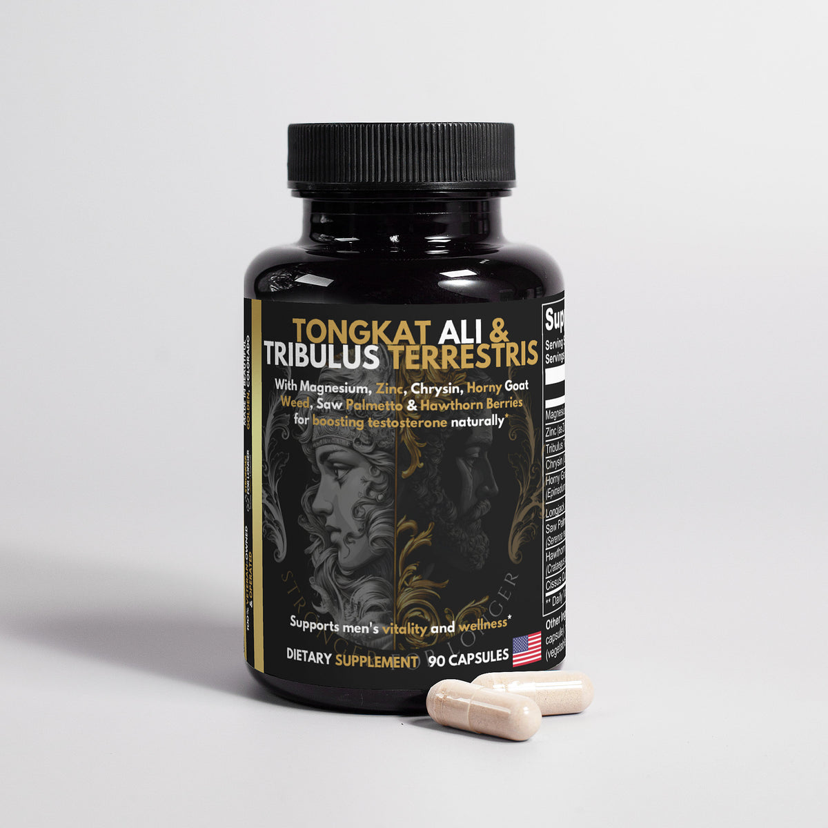 Tongkat Ali & Tribulus: 90 Capsules, Men’s Vitality & Drive Support Complex