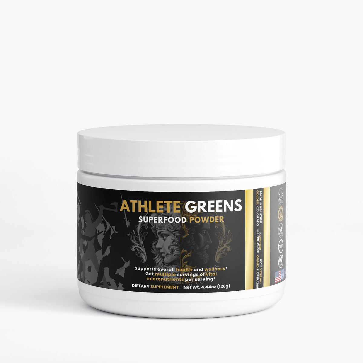 Athlete Greens: Superfood Powder with Adaptogens for Daily Energy & Recovery Support