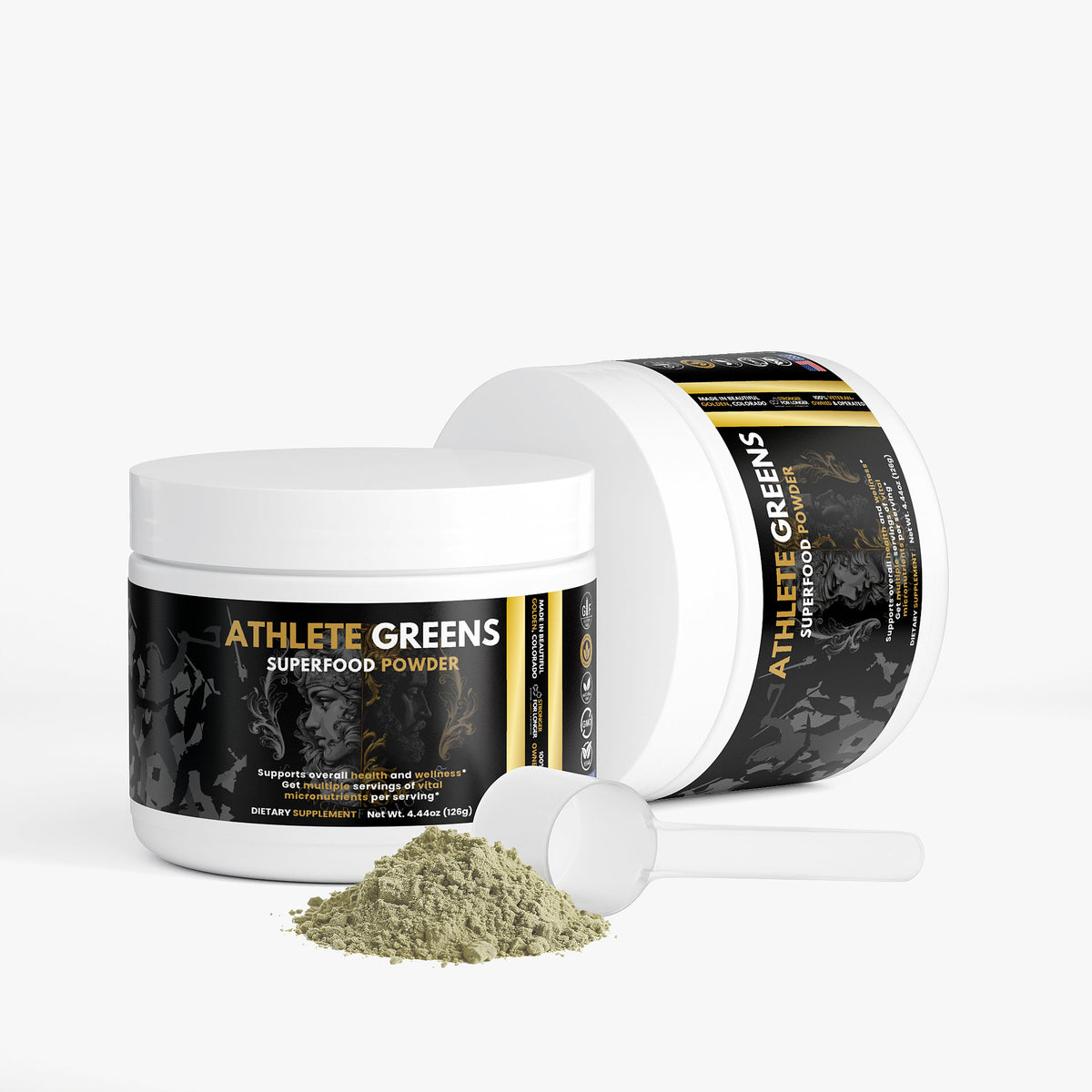 Athlete Greens: Superfood Powder with Adaptogens for Daily Energy & Recovery Support