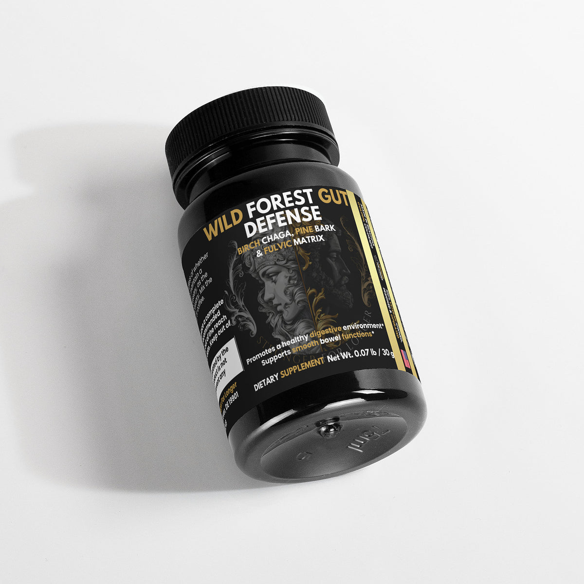 Wild Forest Gut Defense: Chaga, Pine Bark & Fulvic Acid Powder for Digestive Support