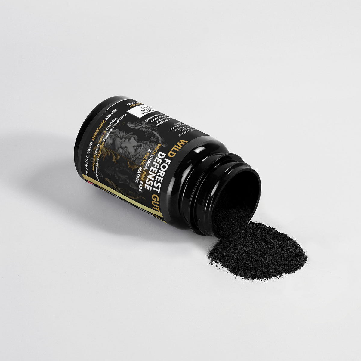 Wild Forest Gut Defense: Chaga, Pine Bark & Fulvic Acid Powder for Digestive Support