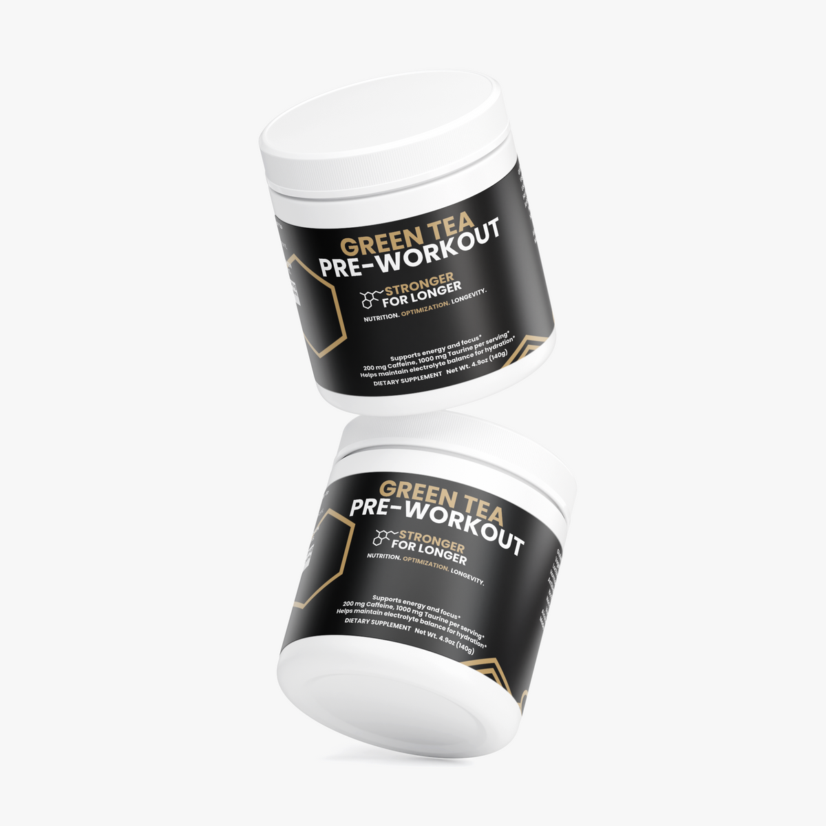 Green Tea Pre-Workout: Lychee Splash Energy Powder with L-Theanine, Taurine & Caffeine
