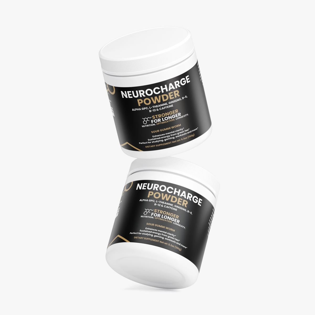 Neurocharge Focus Powder: Sour Gummy Worm, 20 Servings with Alpha-GPC for Focus Support
