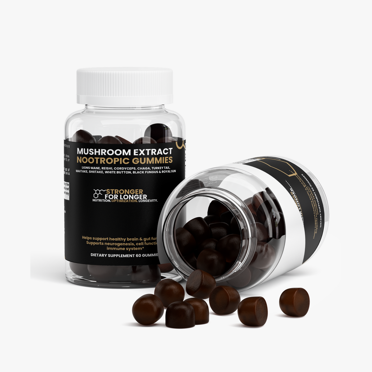 Lion’s Mane Mushroom Gummies: 60 Raspberry Gummies with a Multi-Mushroom Blend for Focus & Immune Support