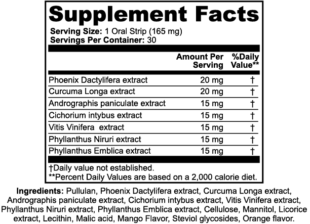 Recovery Oral Strips: Mango Orange, 30 Strips for Post-Night-Out Wellness Support