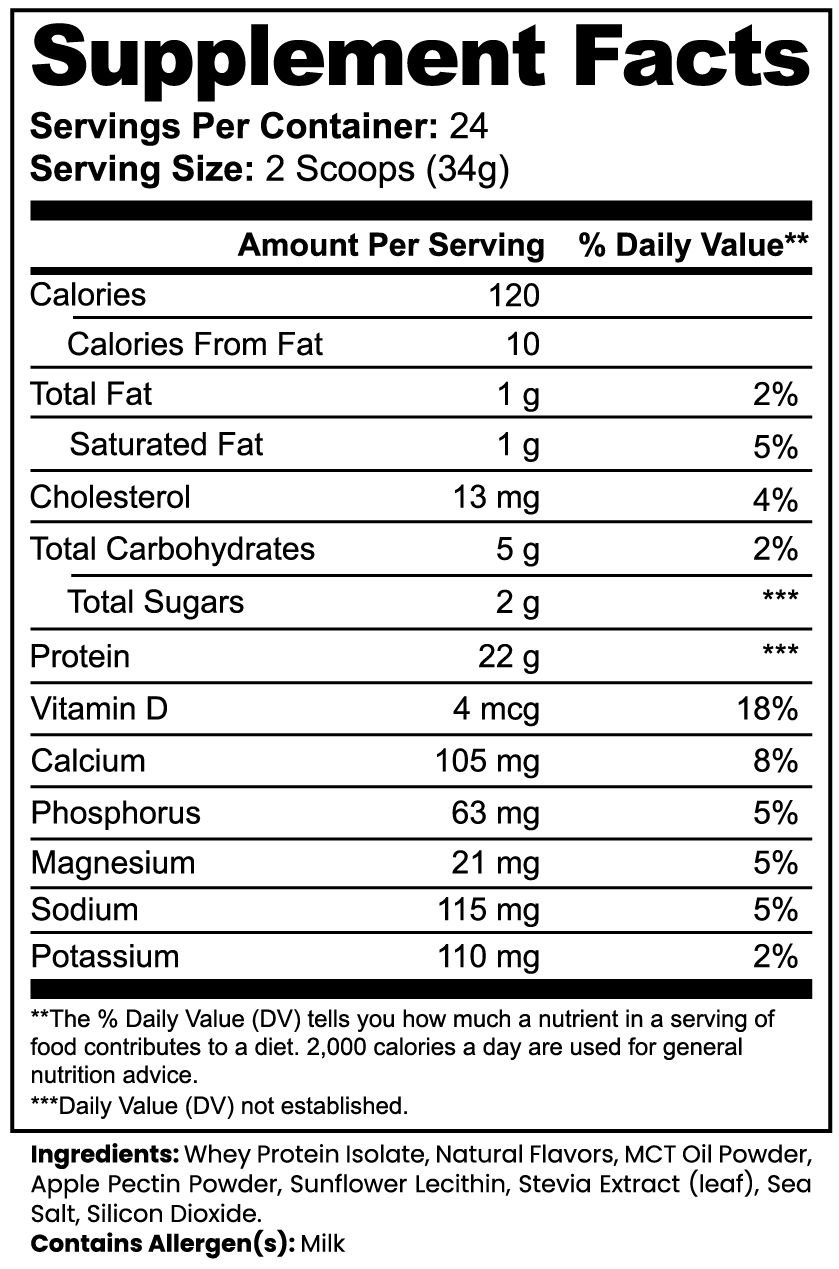 IsoForce Advanced 100% Whey Protein Isolate: Vanilla Ice Cream with 22g Protein per Serving