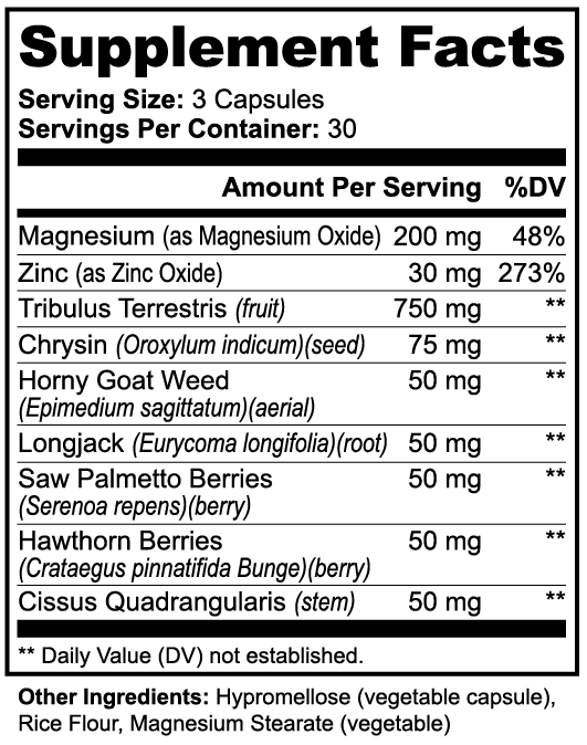 Tongkat Ali & Tribulus: 90 Capsules, Men’s Vitality & Drive Support Complex