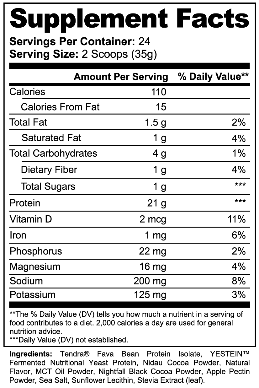 100% Plant Protein: Chocolate Lava