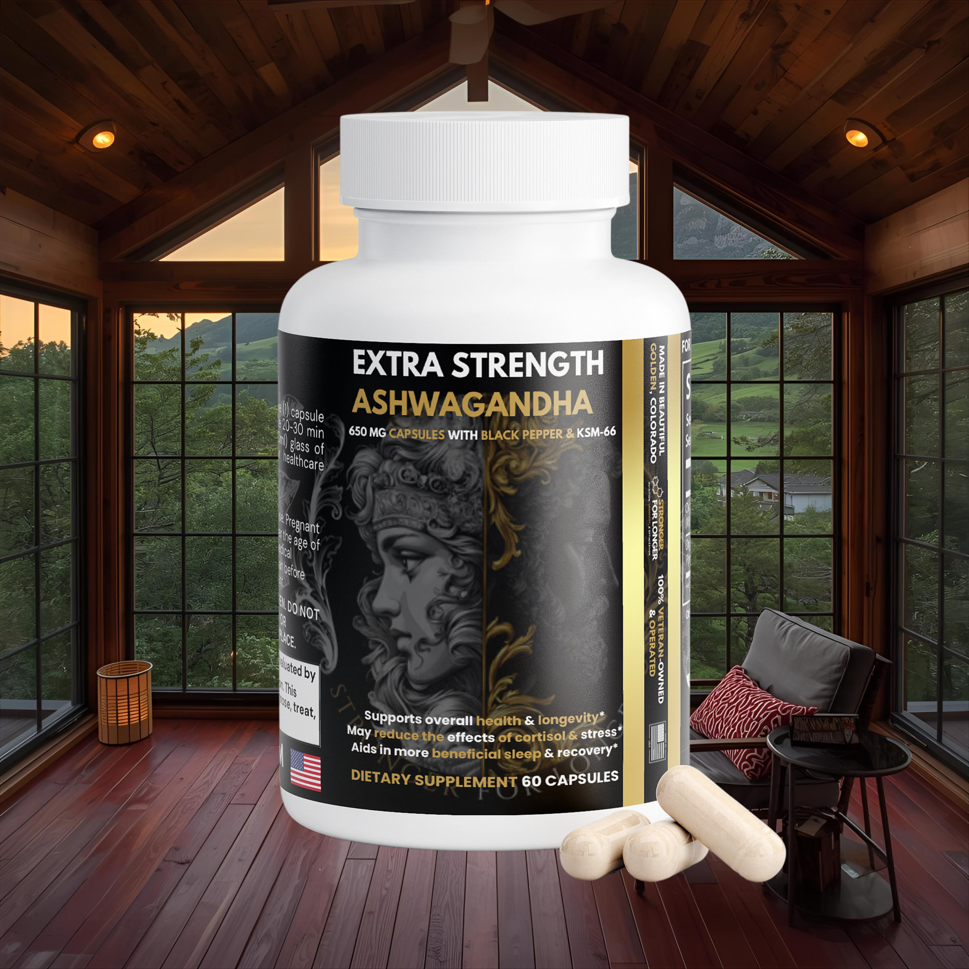 100% Pure Ashwagandha with KSM-66: Anxiety & Stress Relief