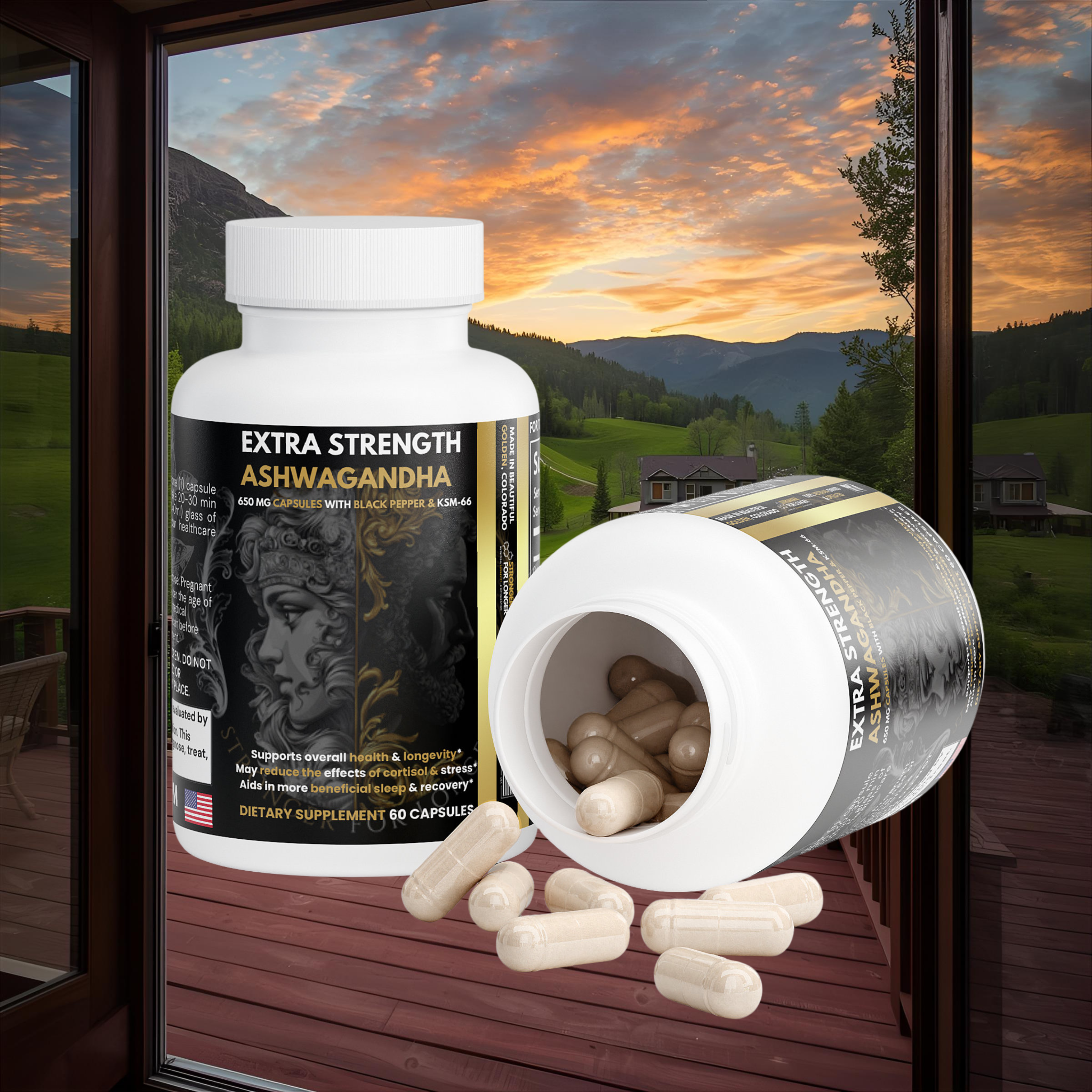 100% Pure Ashwagandha with KSM-66: Anxiety & Stress Relief