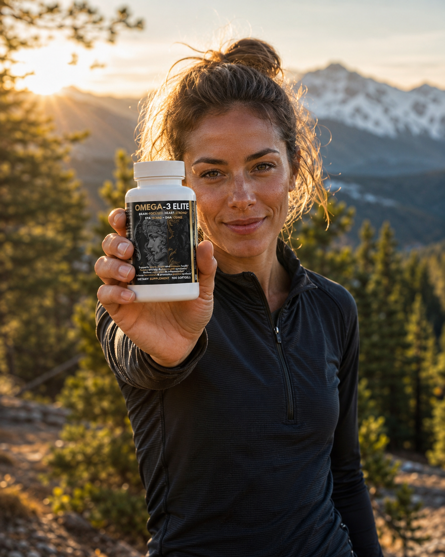 Omega-3 Elite: 100 Softgels with EPA & DHA for Brain and Heart Health Support