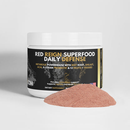 Red Reign Superfood Daily Defense: Shilajit, Beets, Acai & Probiotics