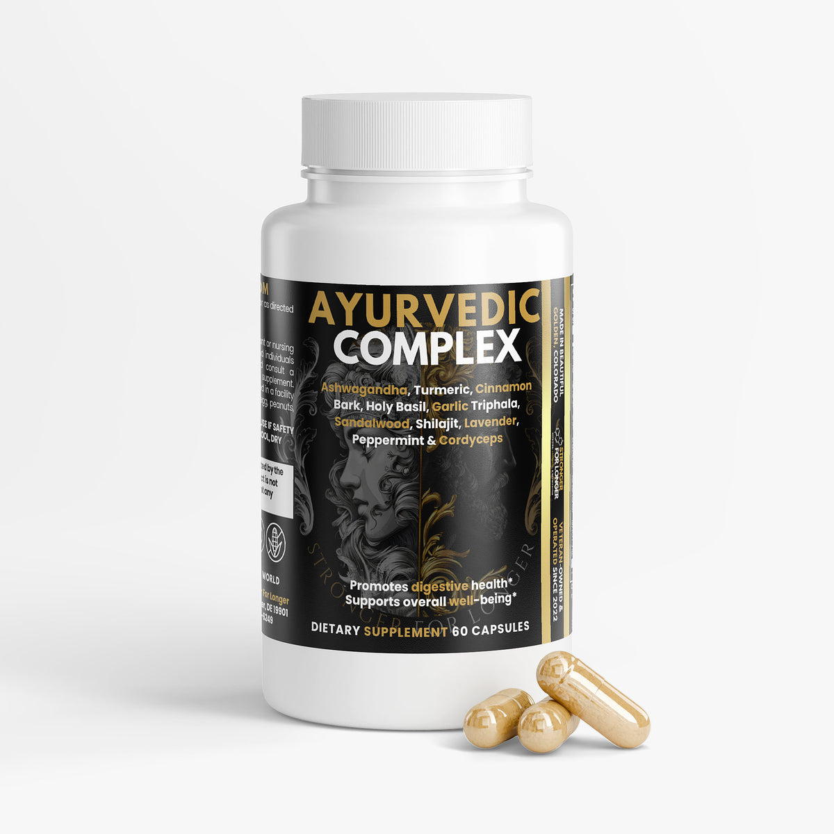 Ayurvedic Complex: 60 Capsules for Daily Vitality, Focus & Balance Support