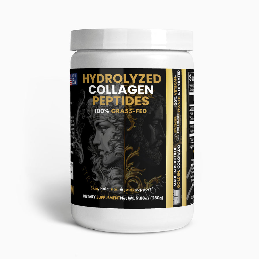 Grass-Fed Hydrolyzed Collagen Peptides: Unflavored Powder for Skin, Joint & Hair Support