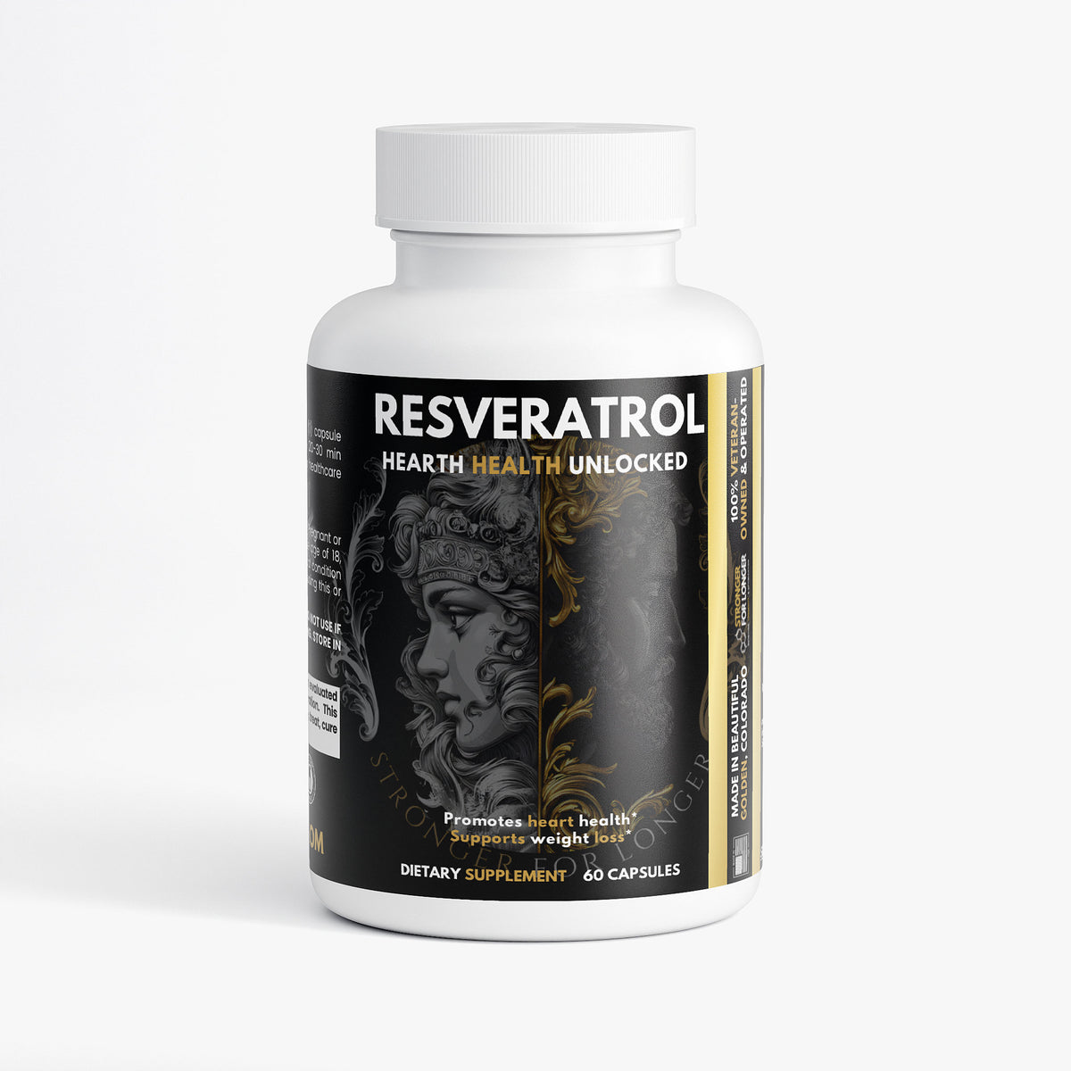 Resveratrol Antioxidant Complex: 60 Veggie Capsules for Heart Health & Healthy Aging Support
