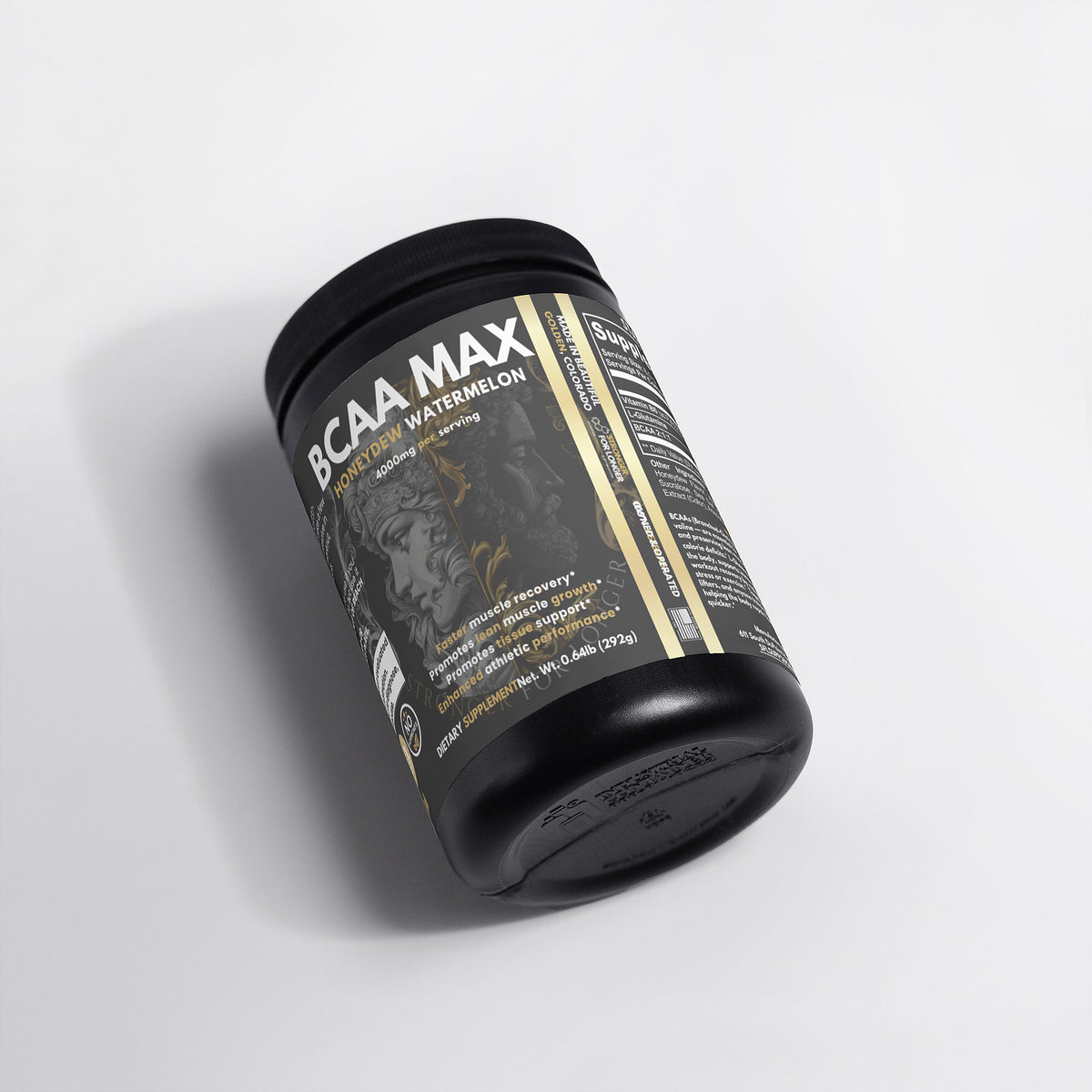 BCAA Max: Honeydew Watermelon Post-Workout Powder with 5,000 mg BCAAs & L-Glutamine