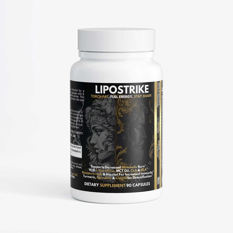 LipoStrike: 90 Capsules with MCT Oil, L-Carnitine & CLA for Metabolic & Energy Support