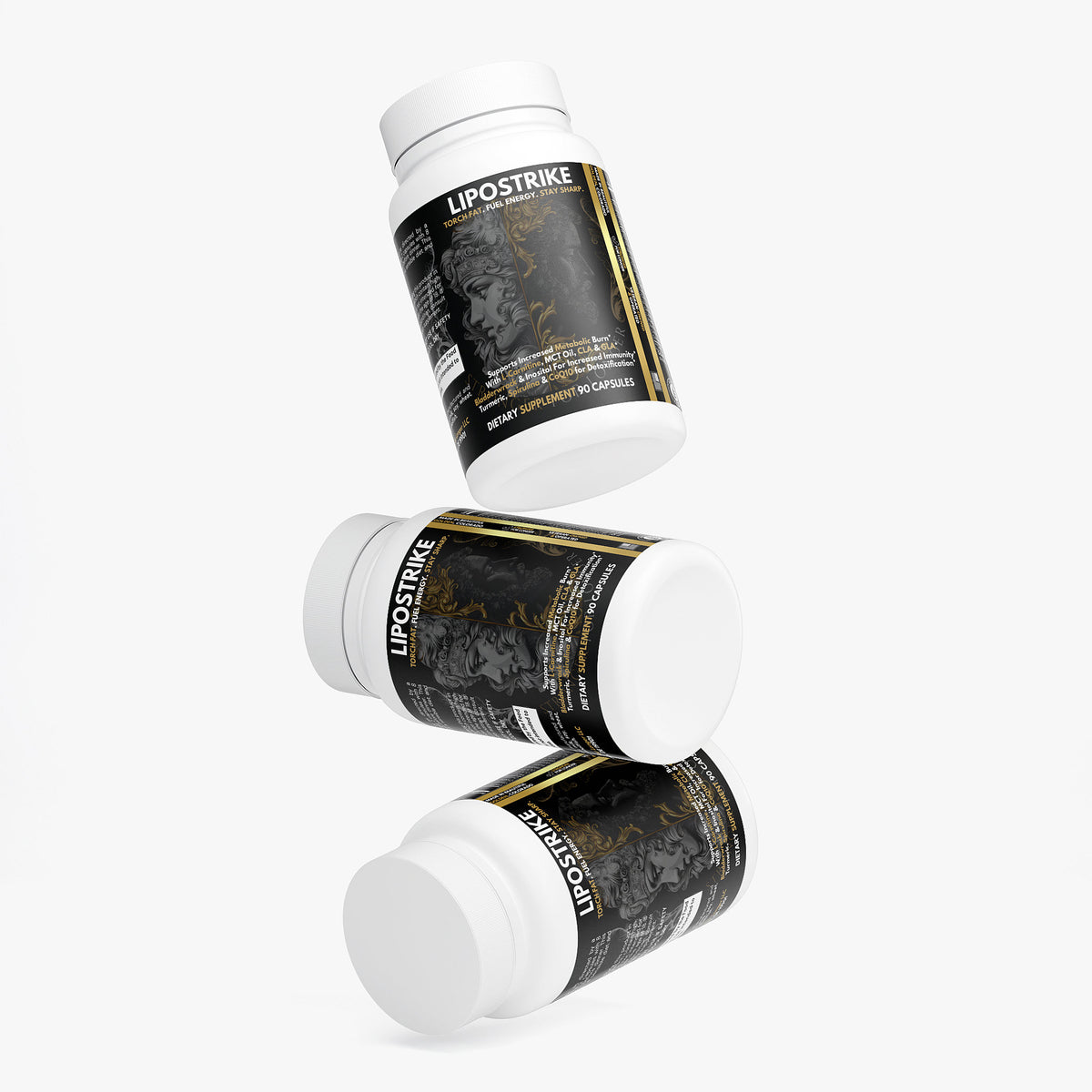 LipoStrike: 90 Capsules with MCT Oil, L-Carnitine & CLA for Metabolic & Energy Support