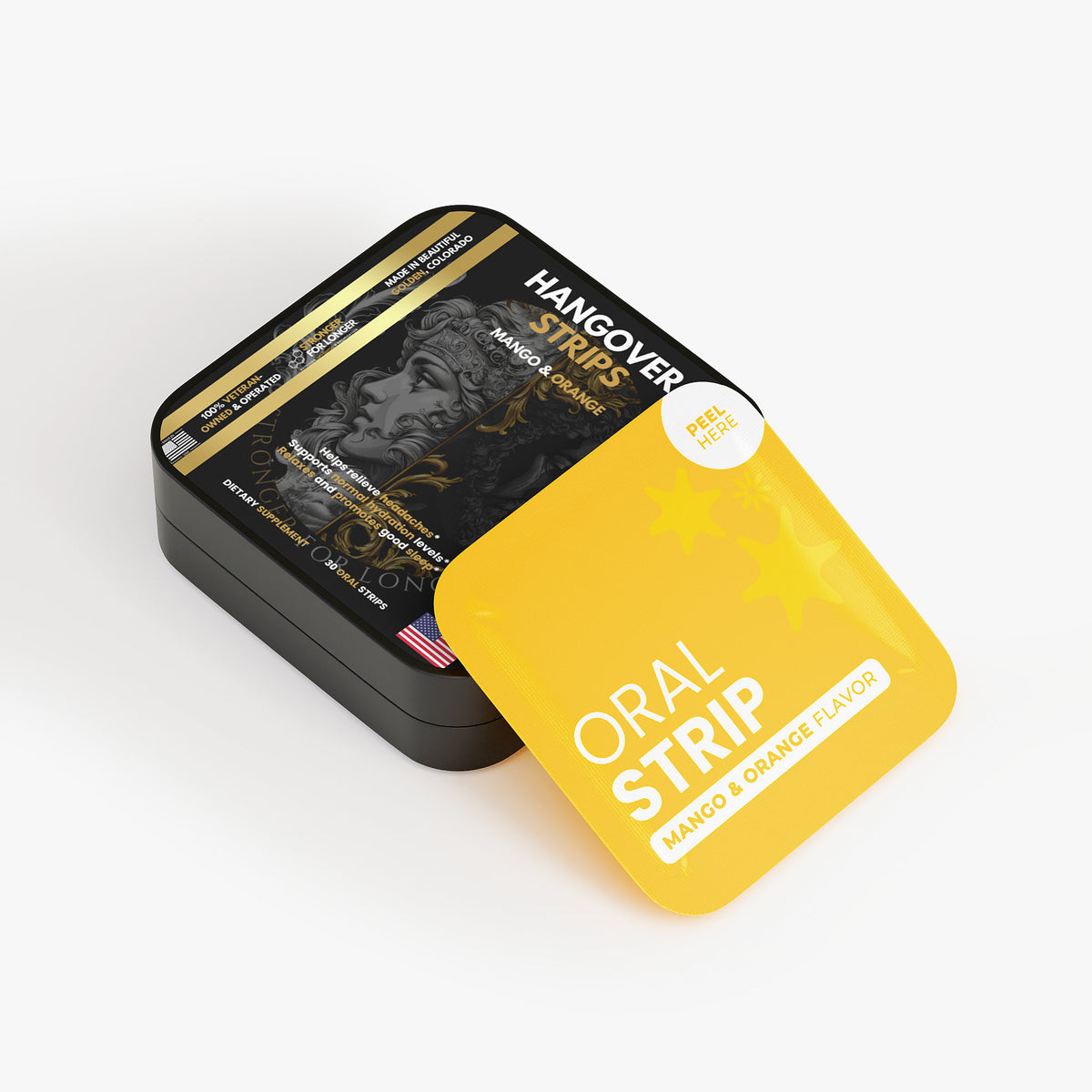 Recovery Oral Strips: Mango Orange, 30 Strips for Post-Night-Out Wellness Support