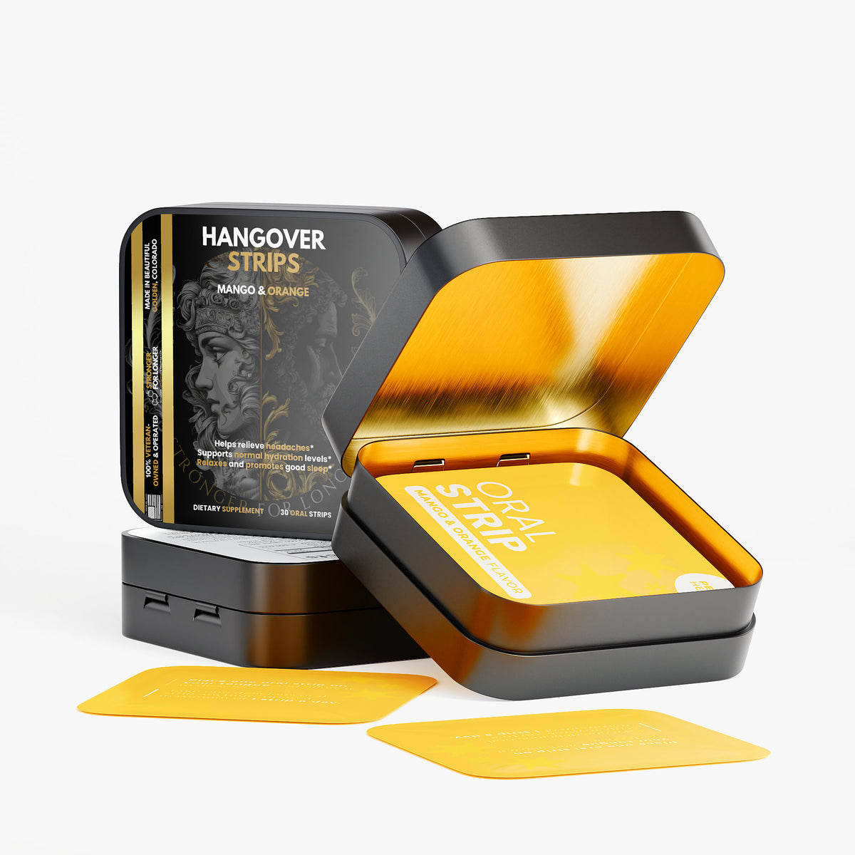 Recovery Oral Strips: Mango Orange, 30 Strips for Post-Night-Out Wellness Support