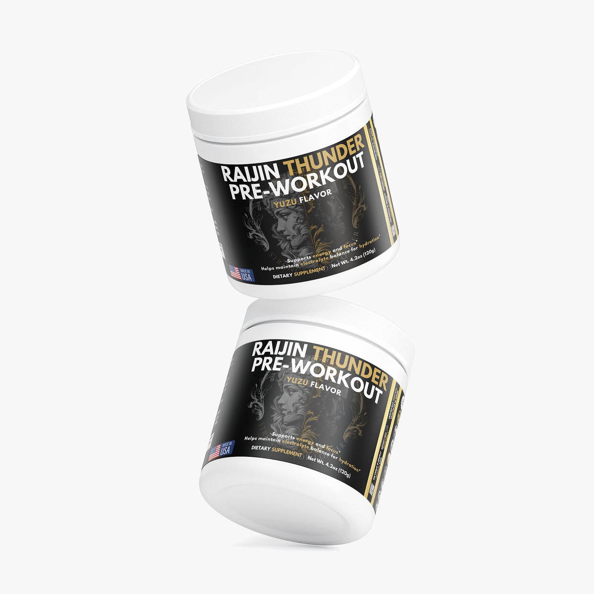 Raijin Thunder Pre-Workout: Yuzu Flavor, Sugar-Free Energy, Focus & Hydration Support