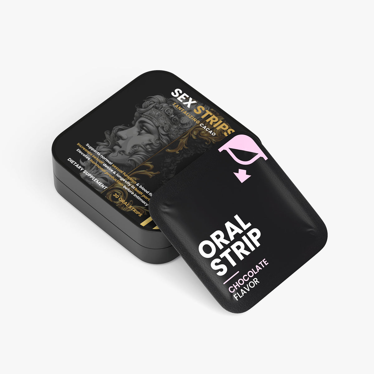Vitality Oral Strips: 30 Cacao Strips for Vitality & Drive Support