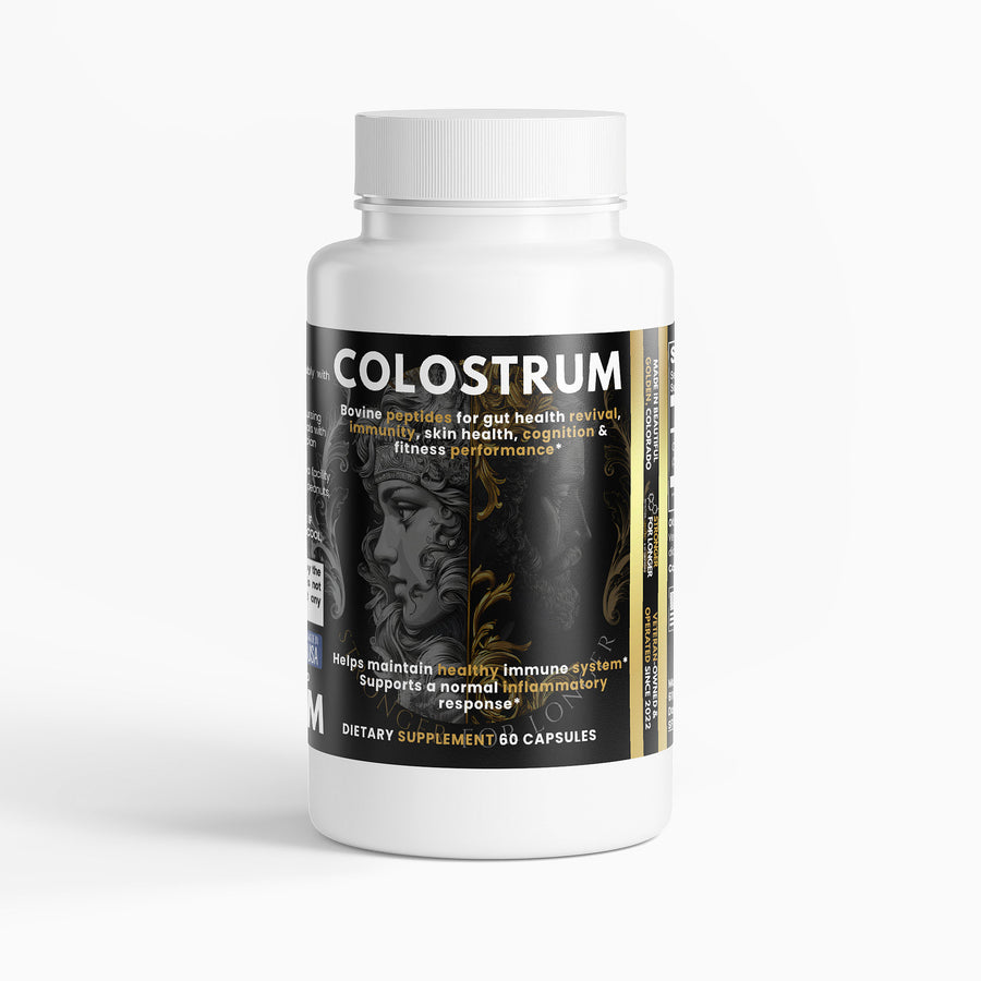 Colostrum Bovine Peptides: 60 Capsules with 30% IgG for Immune & Gut Support