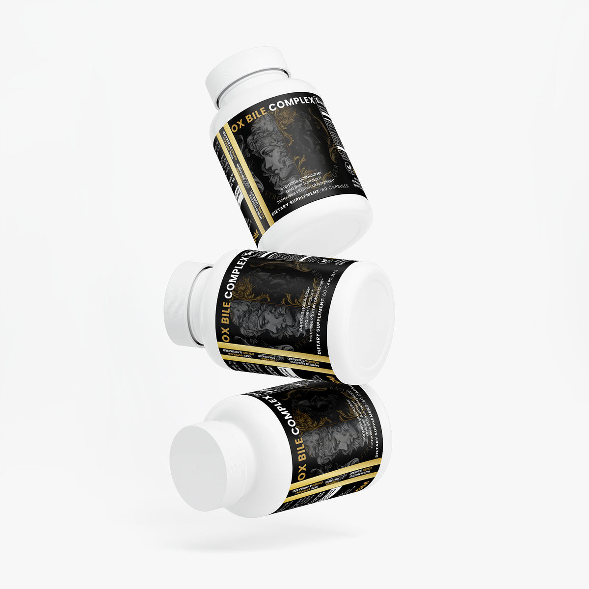 Ox Bile Complex: 60 Capsules with Ox Bile, DigeZyme & Artichoke for Digestive Support