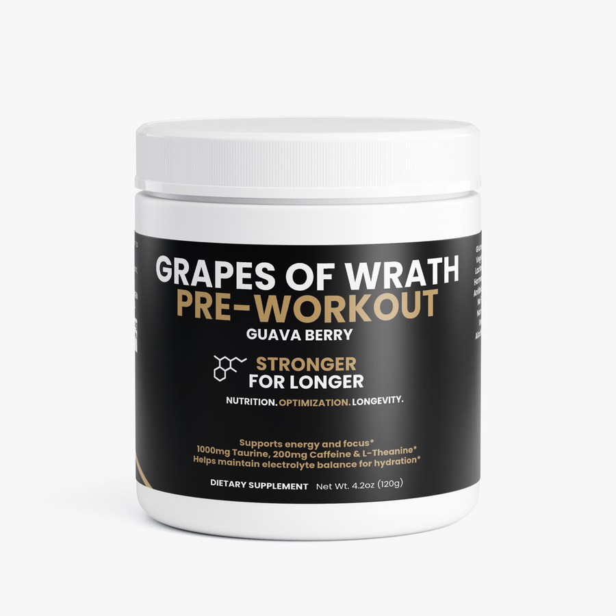 Grapes of Wrath Pre-Workout: Guava Berry Sugar-Free Powder for Energy & Focus Support