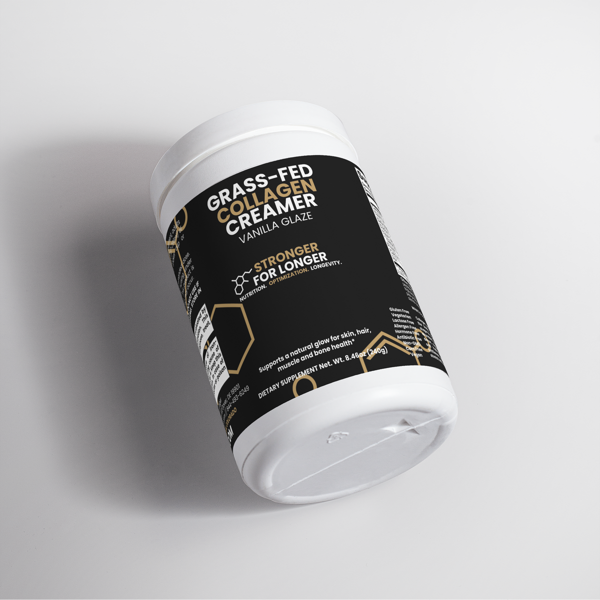 Grass-Fed Collagen Creamer: Vanilla Glaze Bovine Collagen Peptides with MCTs