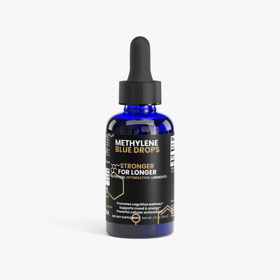 100% Pure Methylene Blue Drops: 2 fl oz (60 ml) Liquid Drops, 10 mg per Serving