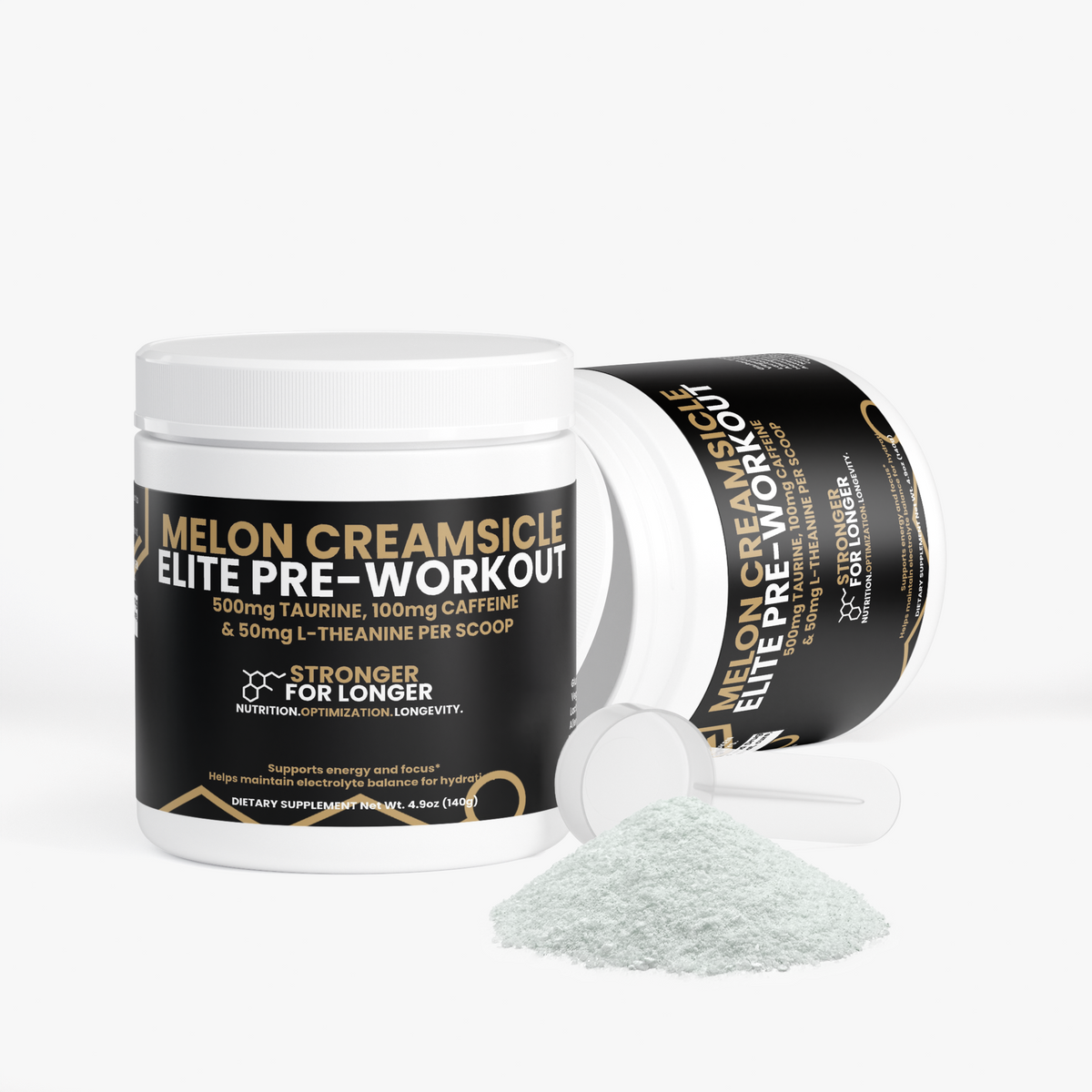 Melon Creamsicle Pre-Workout: Sugar-Free Green Tea Caffeine, L-Theanine & Electrolytes for Focus Support