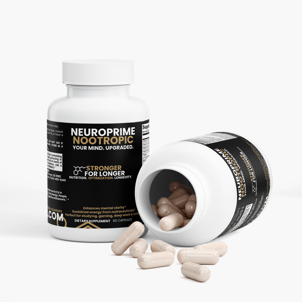 NeuroPrime Nootropic: 60 Veggie Capsules for Focus, Memory & Mental Clarity Support