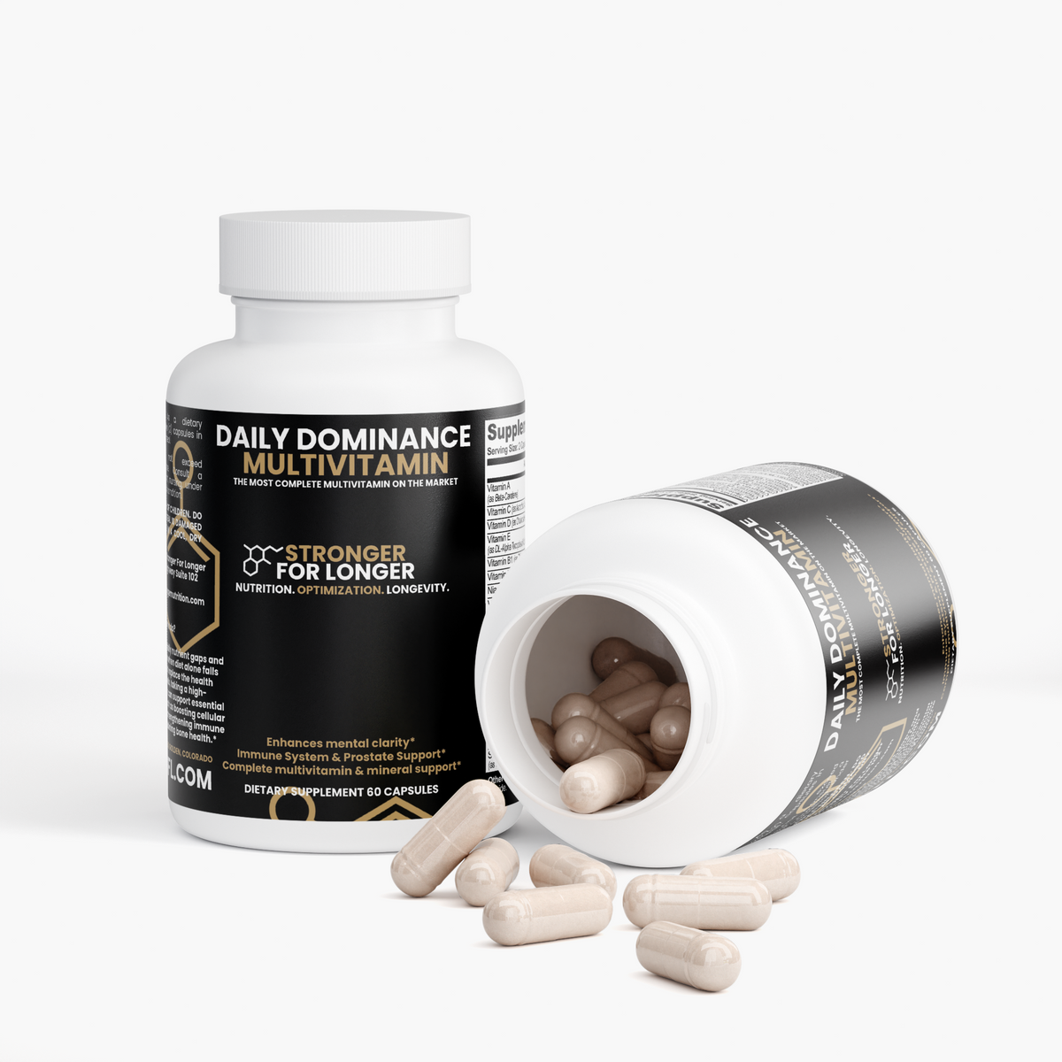 Daily Dominance: Fully Loaded Multivitamin, 60 Veggie Capsules with B-Complex, Antioxidants & Herbs