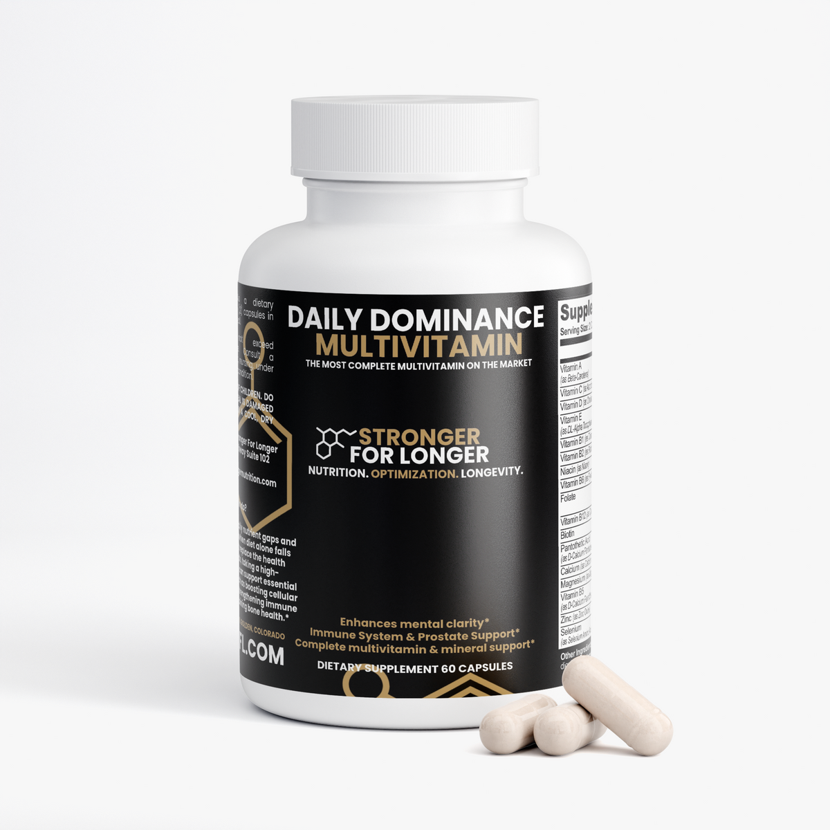 Daily Dominance: Fully Loaded Multivitamin, 60 Veggie Capsules with B-Complex, Antioxidants & Herbs