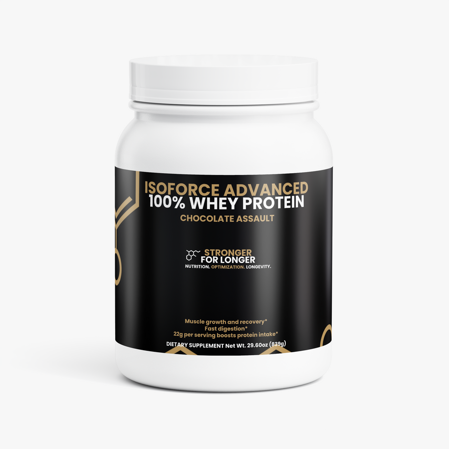 IsoForce Advanced 100% Whey Protein Isolate: Chocolate Assault with 22g Protein per Serving