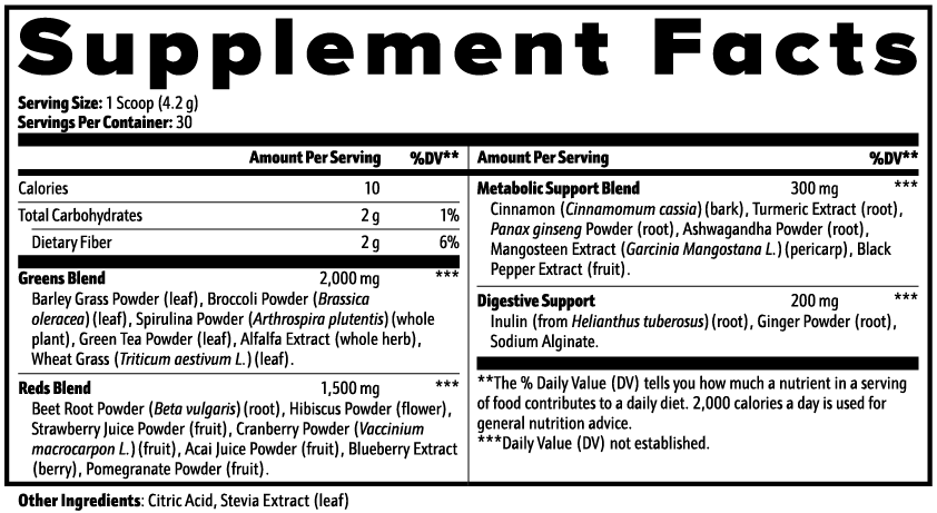 Athlete Greens: Superfood Powder with Adaptogens for Daily Energy & Recovery Support