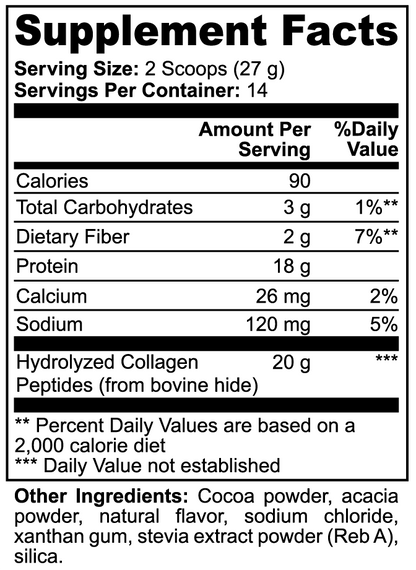 Grass-Fed Collagen Peptides: Chocolate Fudge