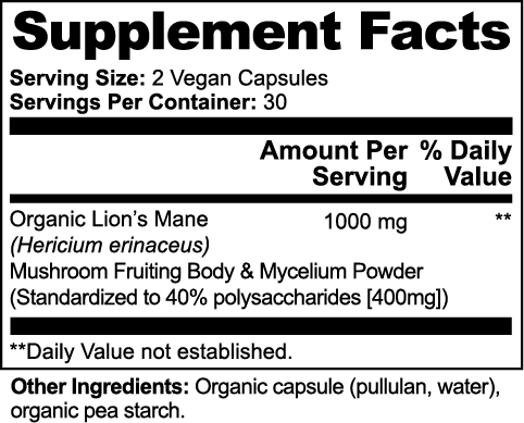 Lion’s Mane Mushroom Extra Strength: Mental Performance