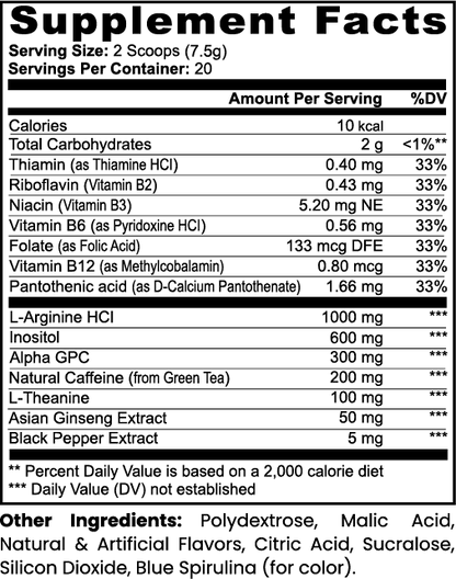 Neurocharge Powder with Alpha-GPC