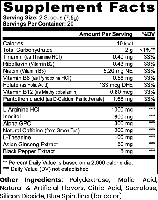 Neurocharge Powder with Alpha-GPC